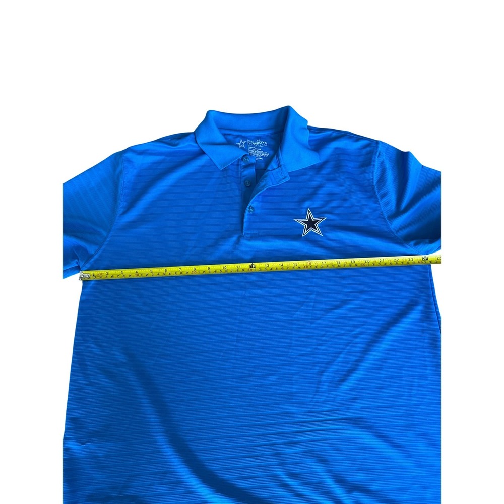 Dallas Cowboys Authentic Performance Polo Shirt Mens XL Striped NFL Football - Picture 5 of 7